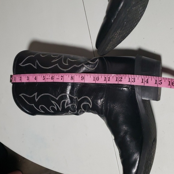 Old West Mens Trucker Leather Western Work 13" Boots Soft Toe Size 10 EE Cowboy - Picture 17 of 17